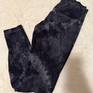 Lululemon Athletica Dark Tie-Dye Leggings